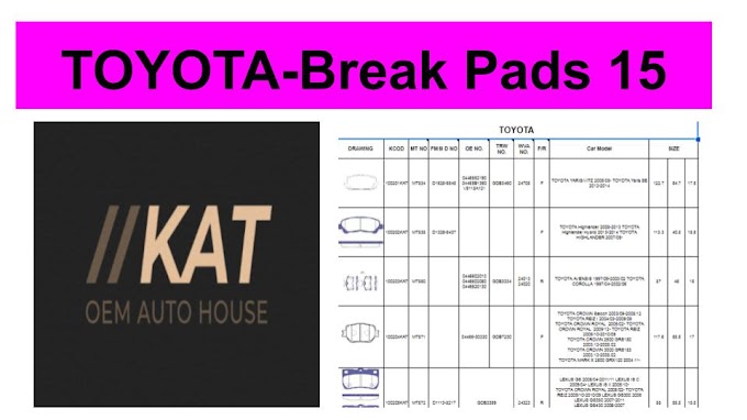 TOYOTA-Break Pads 15