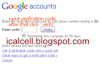 Input Code Verification - Protect Google Account With 2-Step Verification