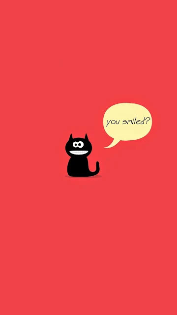 iPhone Wallpaper Cartoon Cute Cat Smile