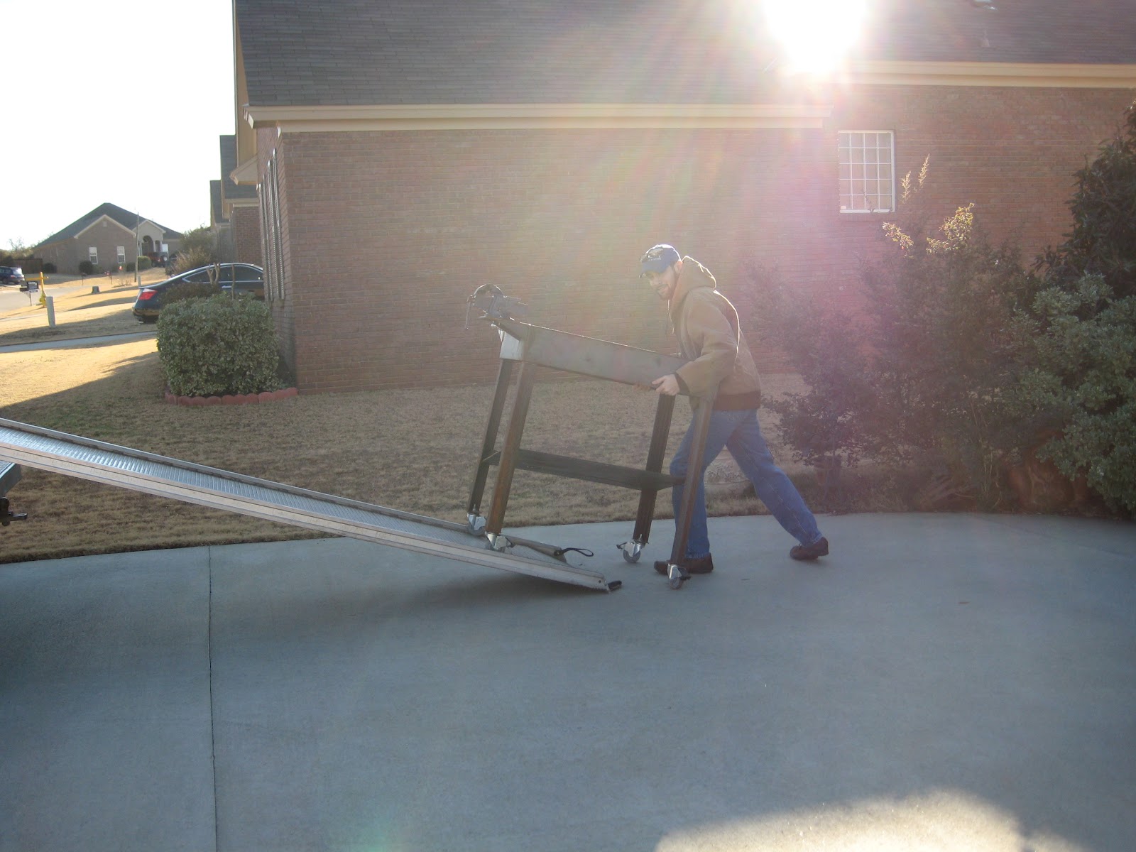 300 lbs of welded steel work bench