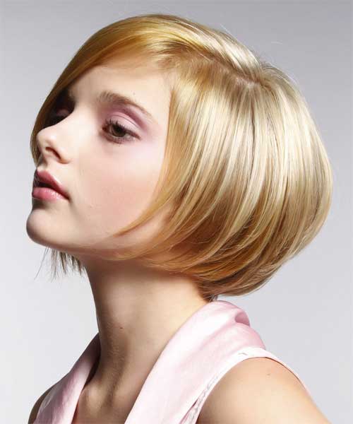 Short bob hairstyles side view