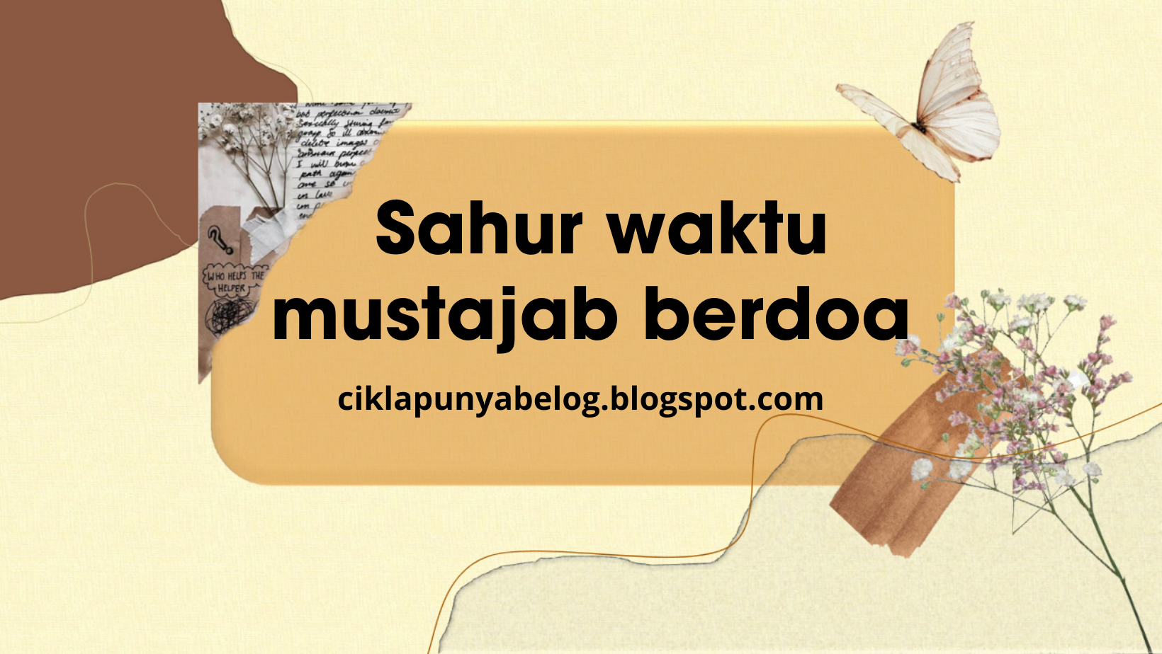 Sahur waktu mustajab berdoa.