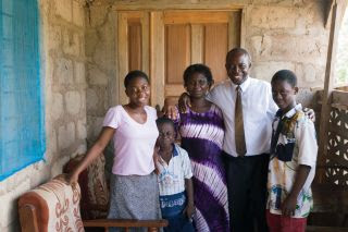 A portrait of a family in Ghana.