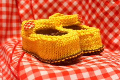 Free Knitting Pattern for Newborn Baby Jane Booties