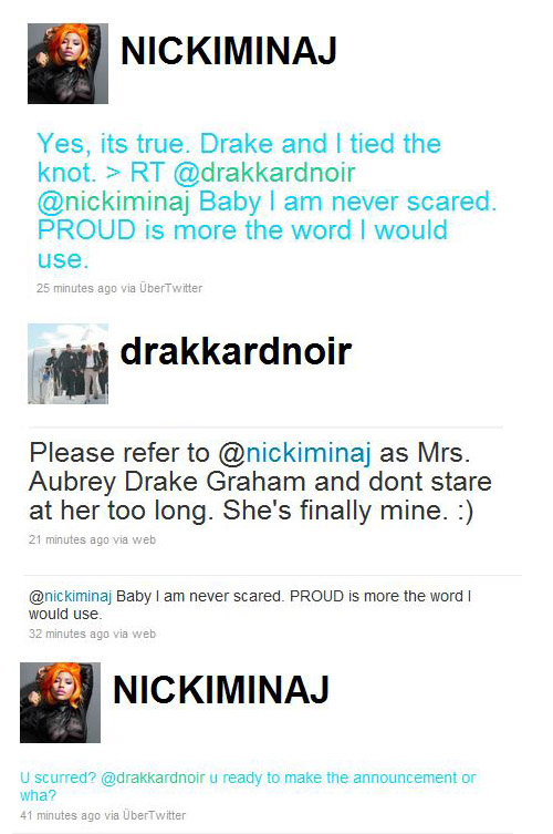 Nicki and DrakeNever!