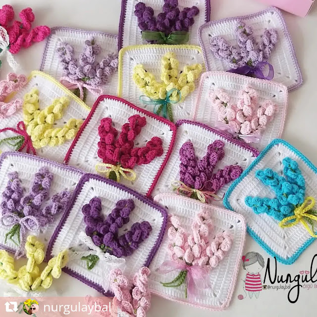 20 GRANNYS CON FLORES a croché para tejer mantas, blusas y más 🌷