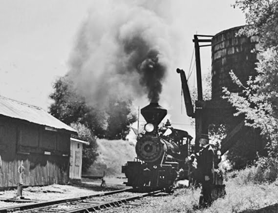 1804 Steam Loco. (Steam locomotive at water