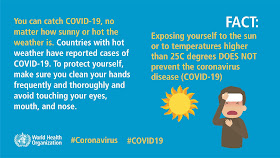 WHO coronavirus hoaxes Sun Exposure