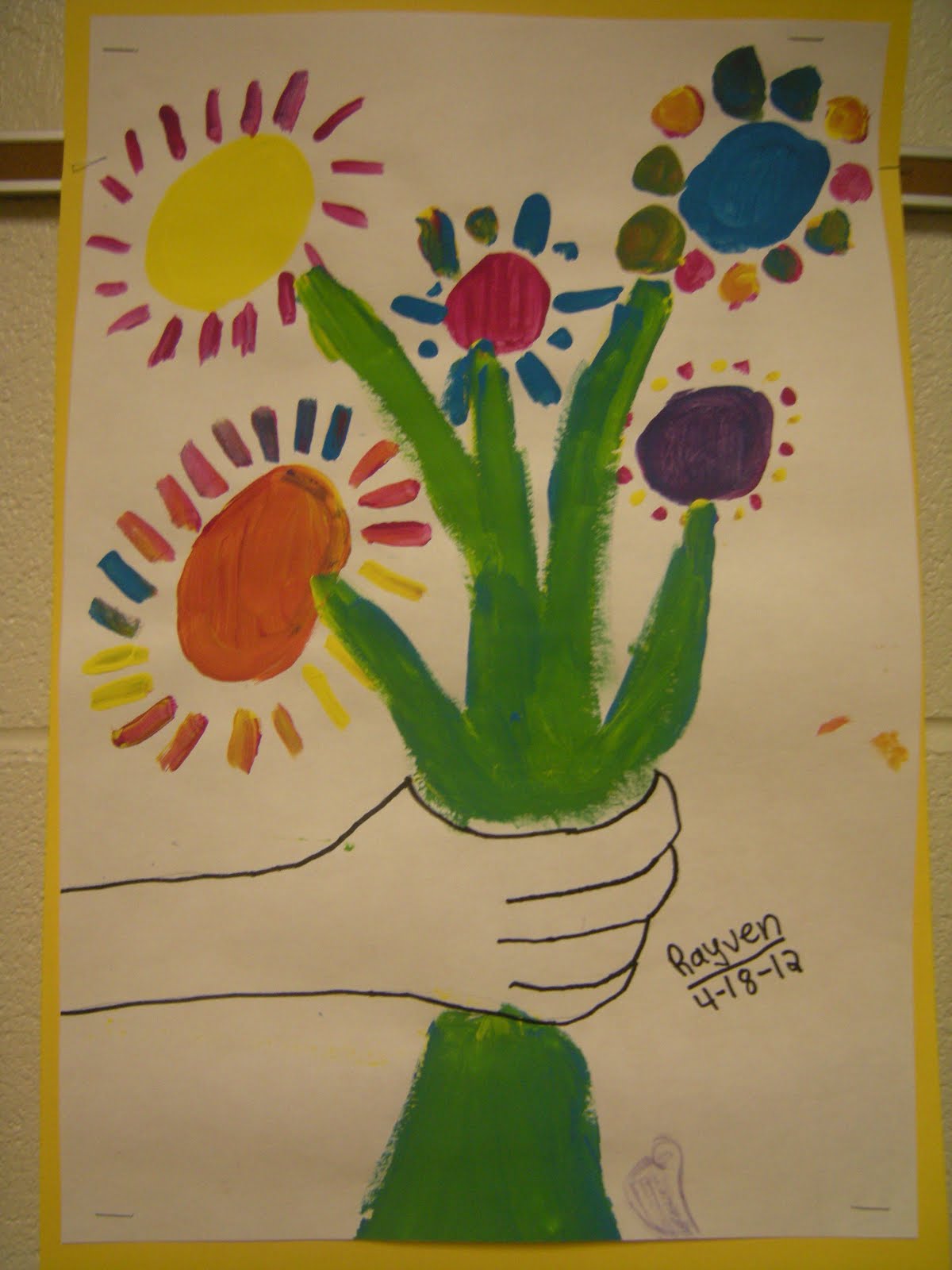 Artolazzi Picasso's Hands Holding Flowers
