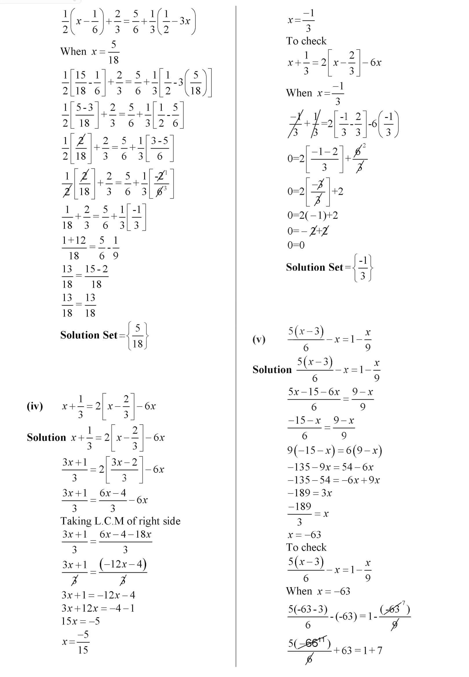 Chapter Name: Linear Equations and Inequalities