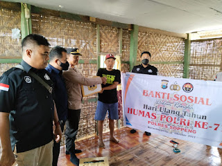 Humas Polri Yang Ke 71 Tahun, Polres Soppeng Laksanakan Bakti Sosial Ini di Lakukan