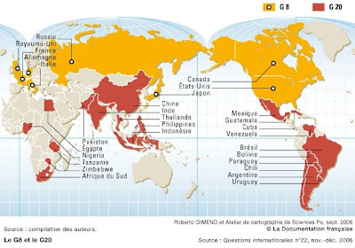 carte G8 et G20