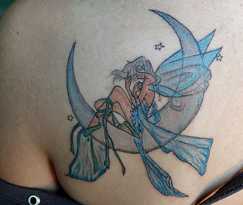 beautiful fairy moons and star tattoos for women