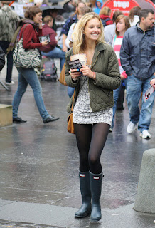 Sexy girls in welly boots