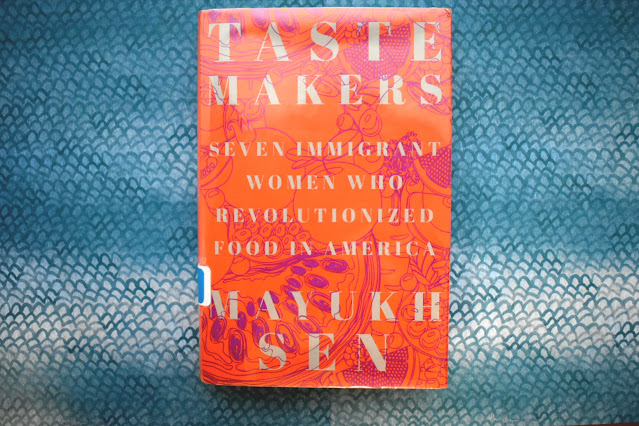 A copy of "Taste Makers" by Mayukh Sen against a blue background