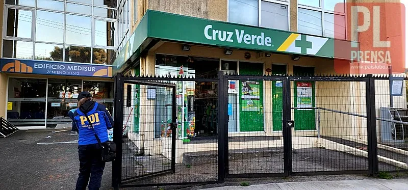 Osorno: Robo afecta a farmacia Cruz Verde
