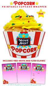 movie cupcakes printable