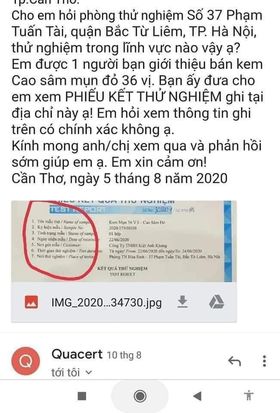 phốt cao mụn sâm đỏ khá nhiều