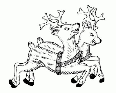 Christmas Reindeer Coloring Pages 