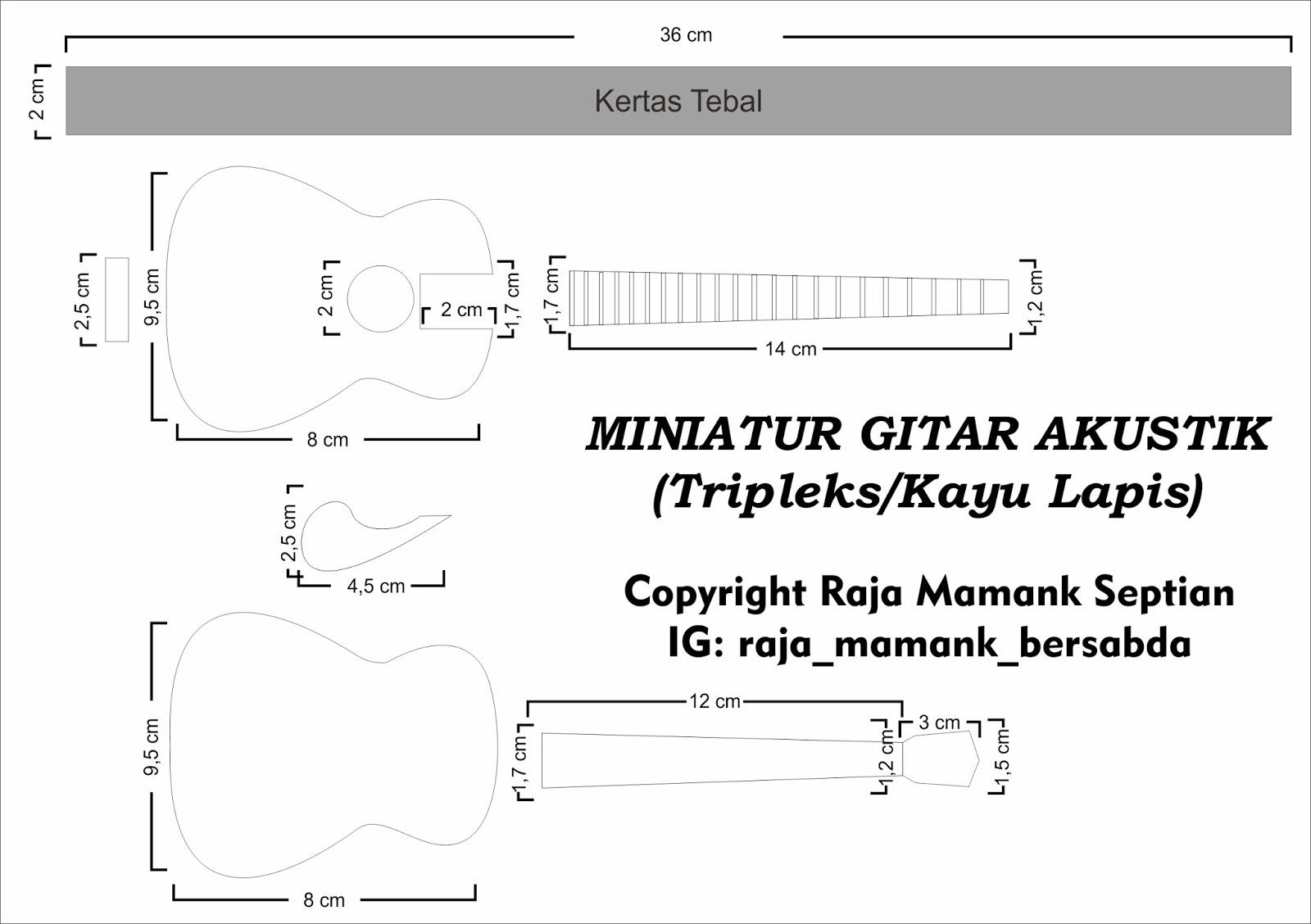 Sketsa Gambar Gitar Listrik