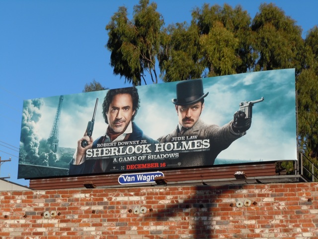 Sherlock Holmes 2 movie billboard