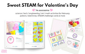 Valentine's Day STEAM activities for 4-10 year old kids