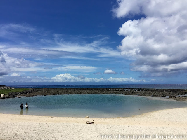 Taiwan Green Island natural lake lagoon