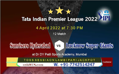 SRH vs LSG 12 IPL Match Prediction Betting Tips Cricdiction