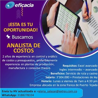 📂 Empleo en Cali HOY como Analista de Costos  💼 |▷ #SiHayEmpleo