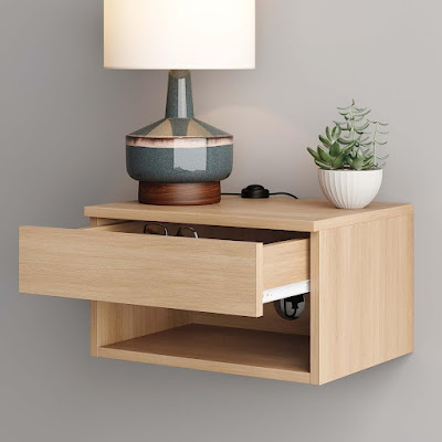 Modern Floating Bedside Nightstand with Drawer