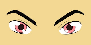 Dibujo de ojos enojados