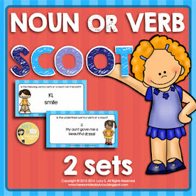  Noun or Verb Scoot - 2 sets of 35 Task Cards