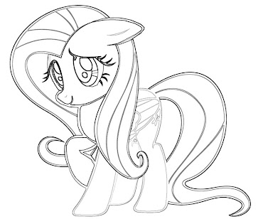 #17 Fluttershy Coloring Page