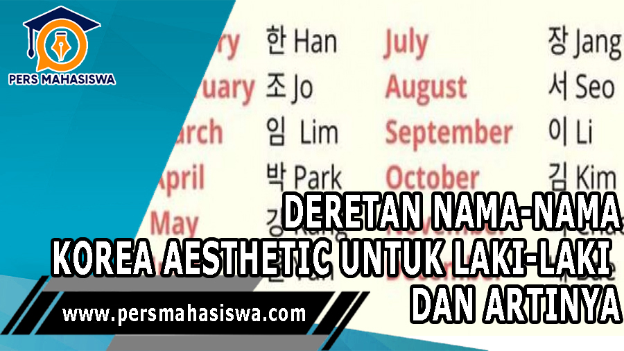 Nama Korea untuk Laki-Laki Aesthetic