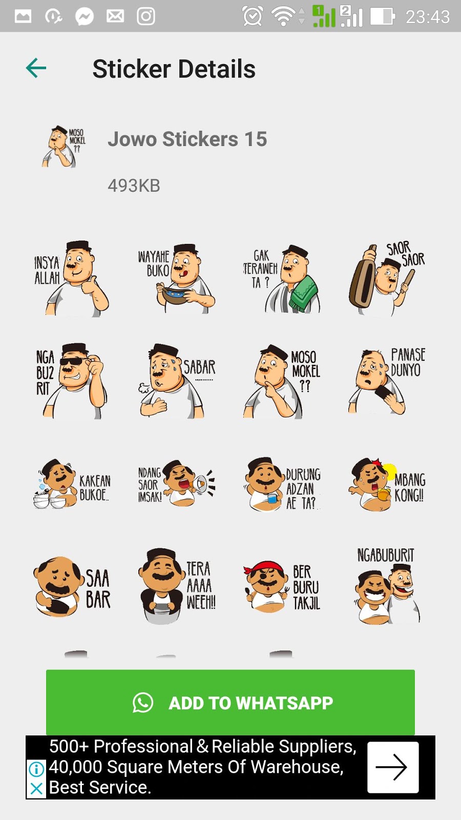 5 Aplikasi  Sticker Jowo Lucu  WhatsApp Stiker  Wa  guyon 