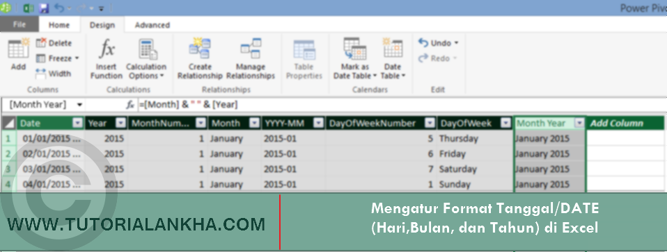 Mengatur Format Tanggal/DATE (Hari,Bulan, dan Tahun) di Excel
