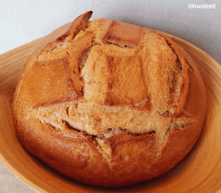 Fresh baked farmers bread from the oven