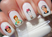 Decoración de uñas inspiradas en Frida Kahlo