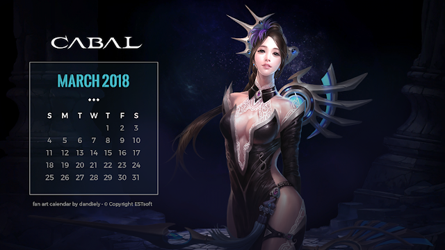 2018 Cabal Online Calendar - March Wallpaper