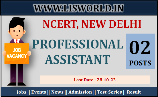 Recruitment for Assistant Librarian (02 posts) at NCERT, New Delhi