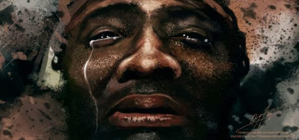 Angela Bermudez deviantart paintings movies pop culture films Michael Clarke Duncan as John Coffey in The Green Mile