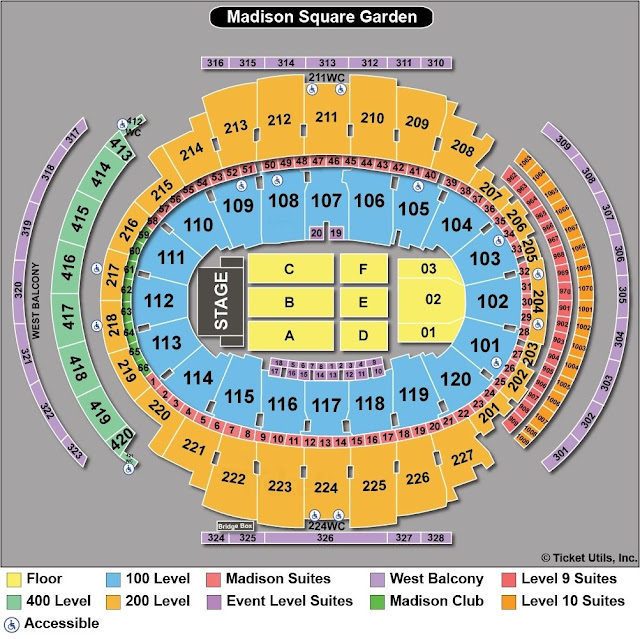 Madison Square Garden Seating Chart Concert