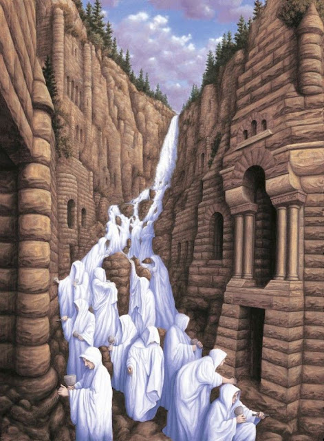 optical illusion paintings by Rob Gonsalvez