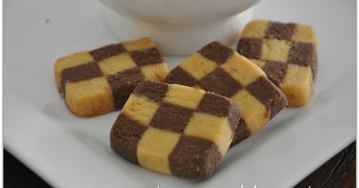 Resepi Biskut Dam - Step by step / Checkeredboard Cookies 