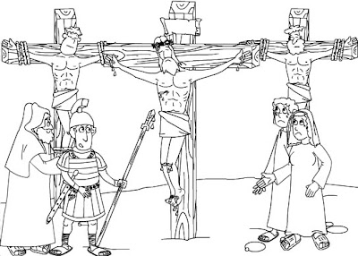 Dibujo de Crucifixxion de jesus para colorear﻿