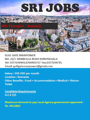 SPA Therapist vacancy at Romania