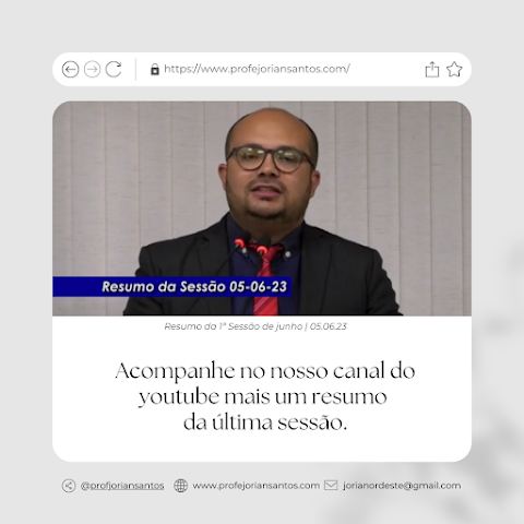 RESUMO DA 1° SESSÃO DE JUNHO 