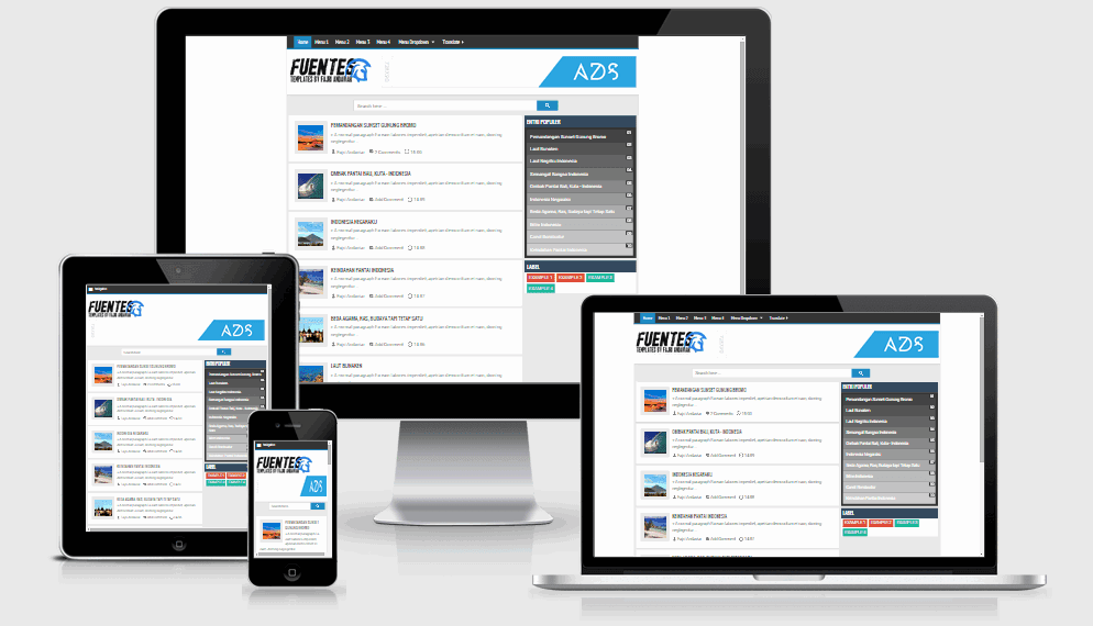 Fuentes Responsive Blogger Templates