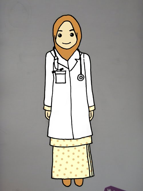  Gambar Kartun Muslimah Dokter KHAZANAH ISLAM
