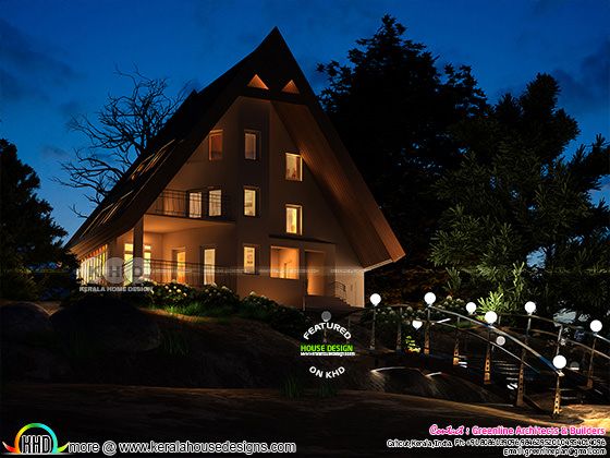 1300 sq-ft proposed cottage home architecture at Wayanad, Kerala